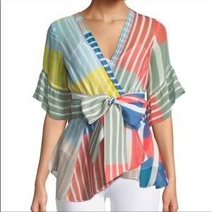 NWOT Tanya Taylor silk wrap top